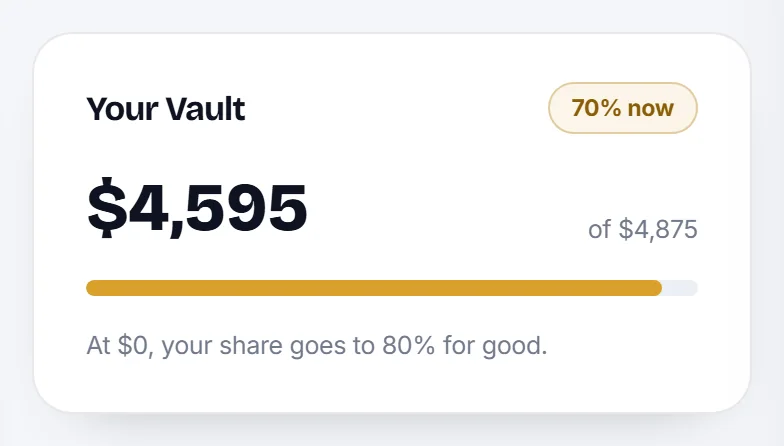 The Vault card on the Live Desk
